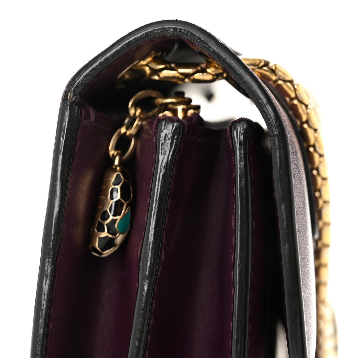 Calfskin Serpenti Forever Shoulder Bag Plum