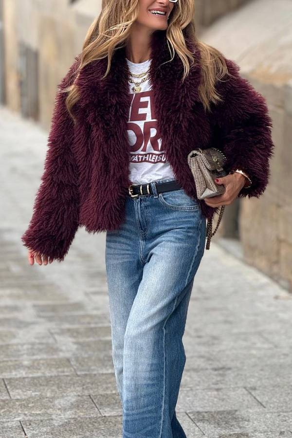 Chaqueta polar ideal en tono fucsia