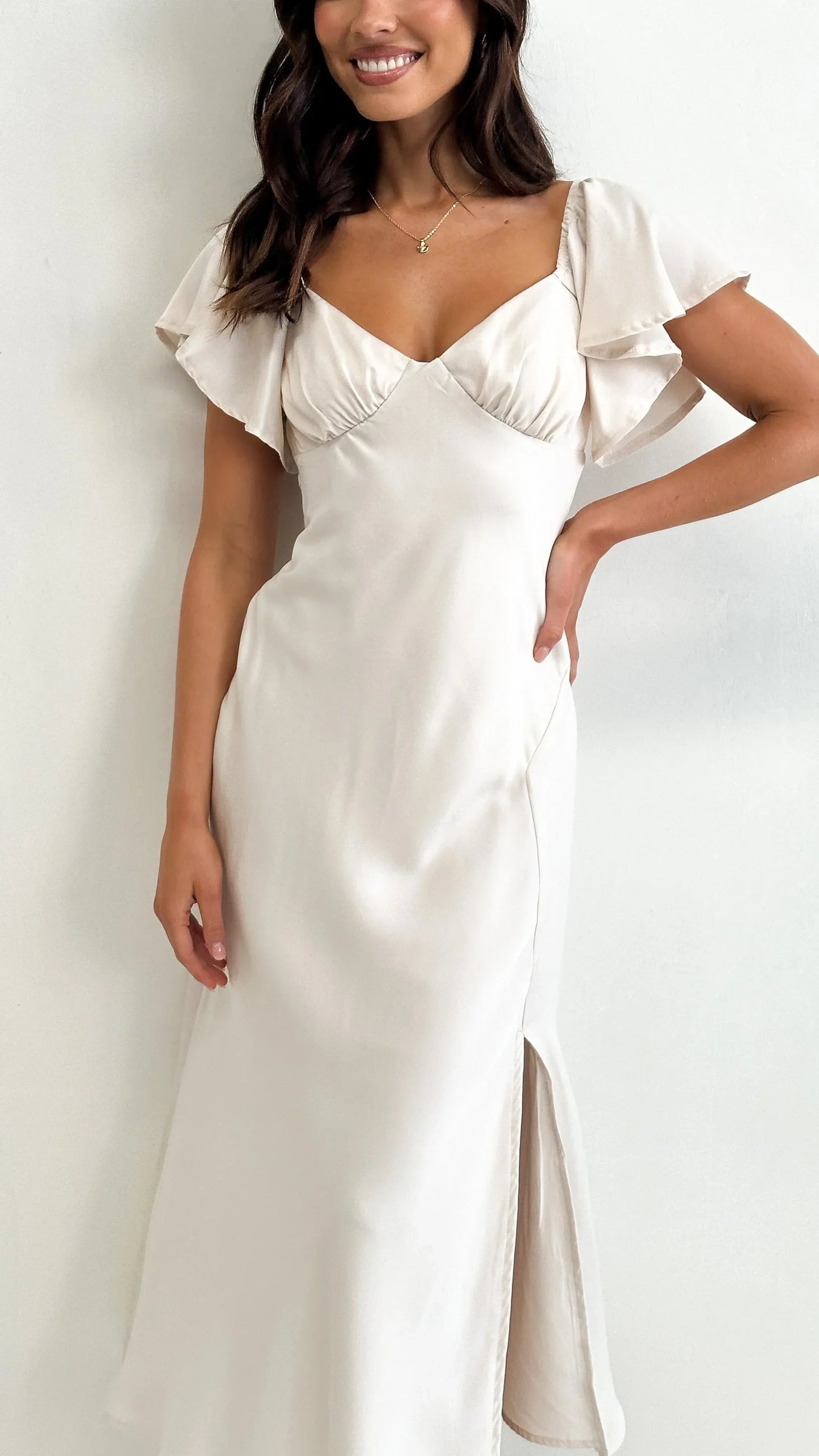 Louisa Midi Dress - Ivory