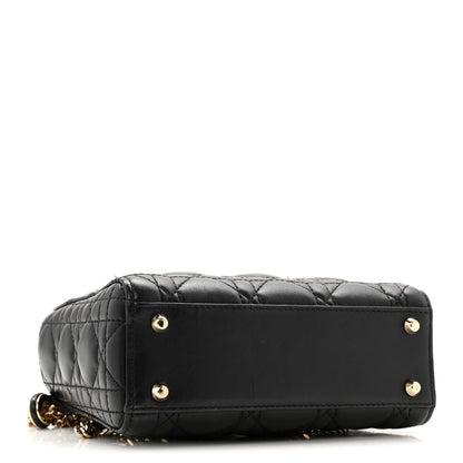 Lambskin Cannage Mini Lady Dior Black