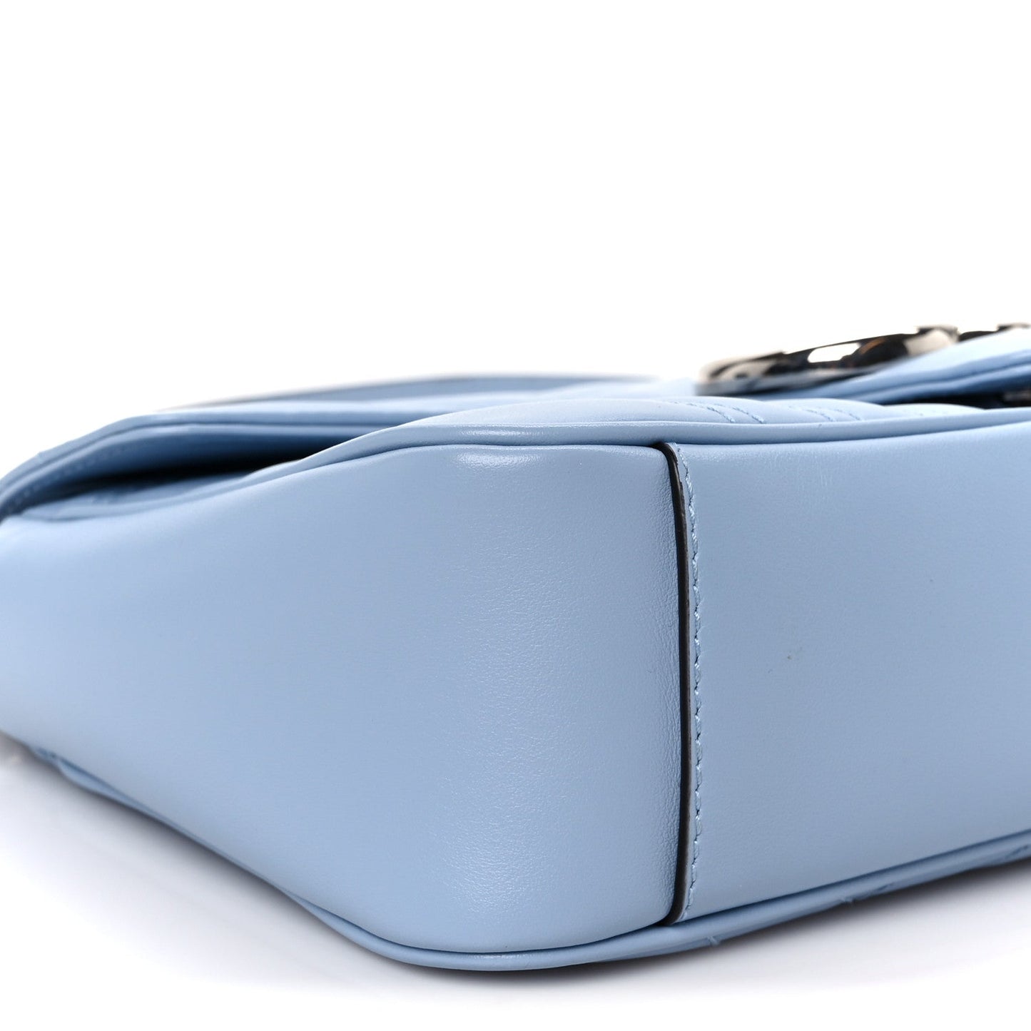 Calfskin Matelasse Small GG Marmont Shoulder Bag Porcelain Light Blue