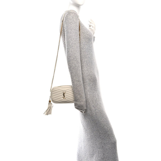 Grain De Poudre Matelasse Monogram Mini Lou Camera Bag Crema Soft