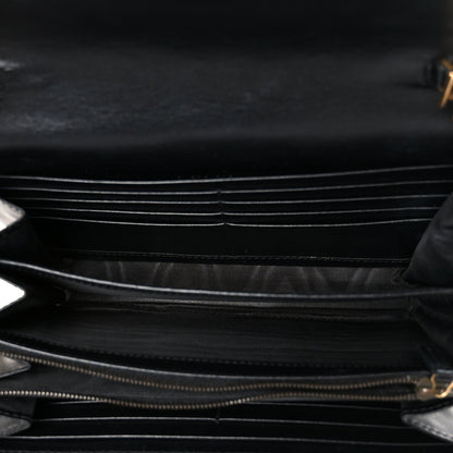 Calfskin Matelasse GG Marmont Chain Wallet Black
