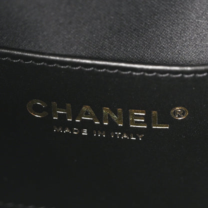 Caviar Quilted Medium Chanel 25 Handbag Black