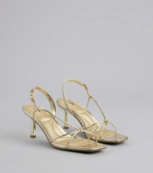 Delicately Dangerous Strappy Slingback Heels