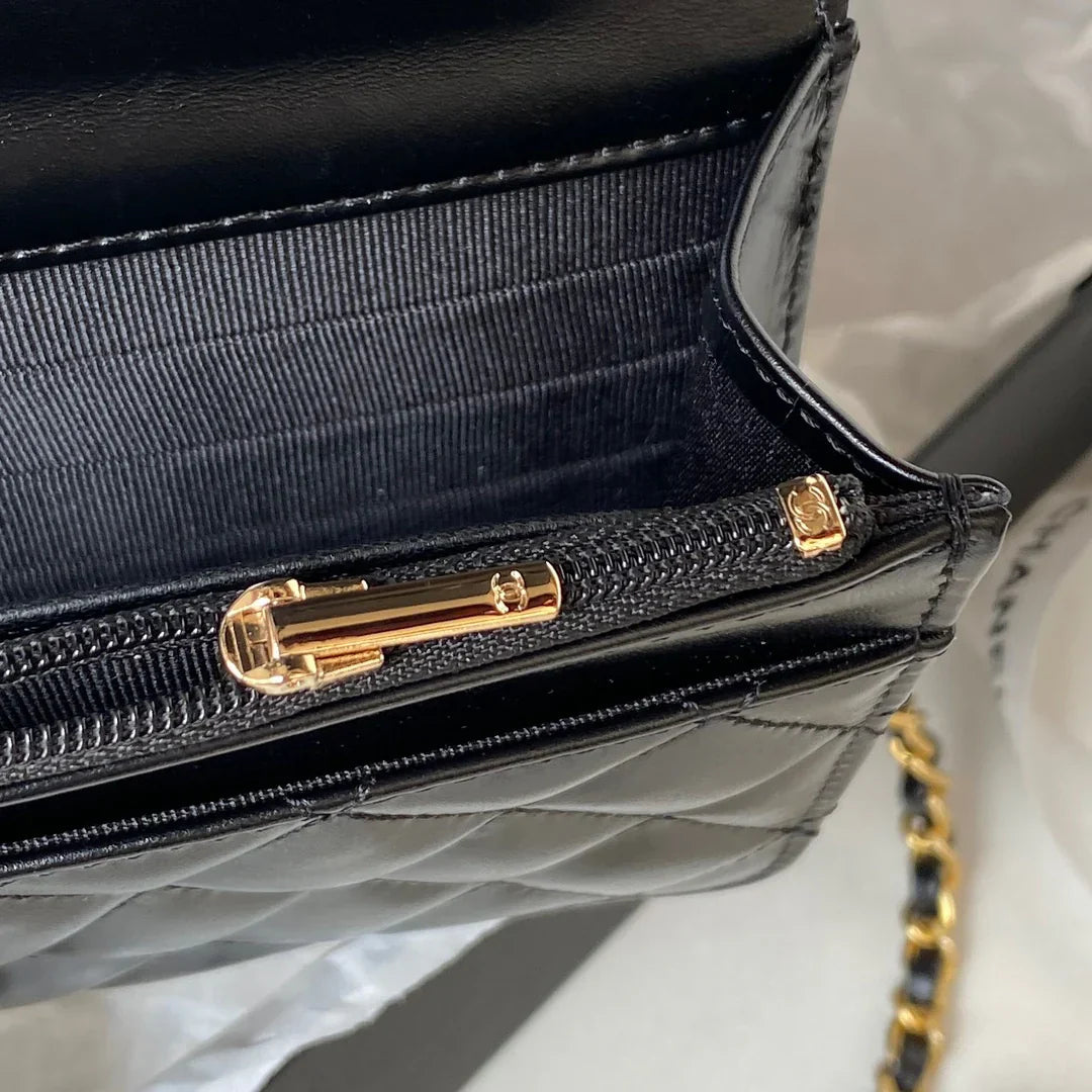 CHANEL  Handbag AP3240 GP Black Size 19 cm