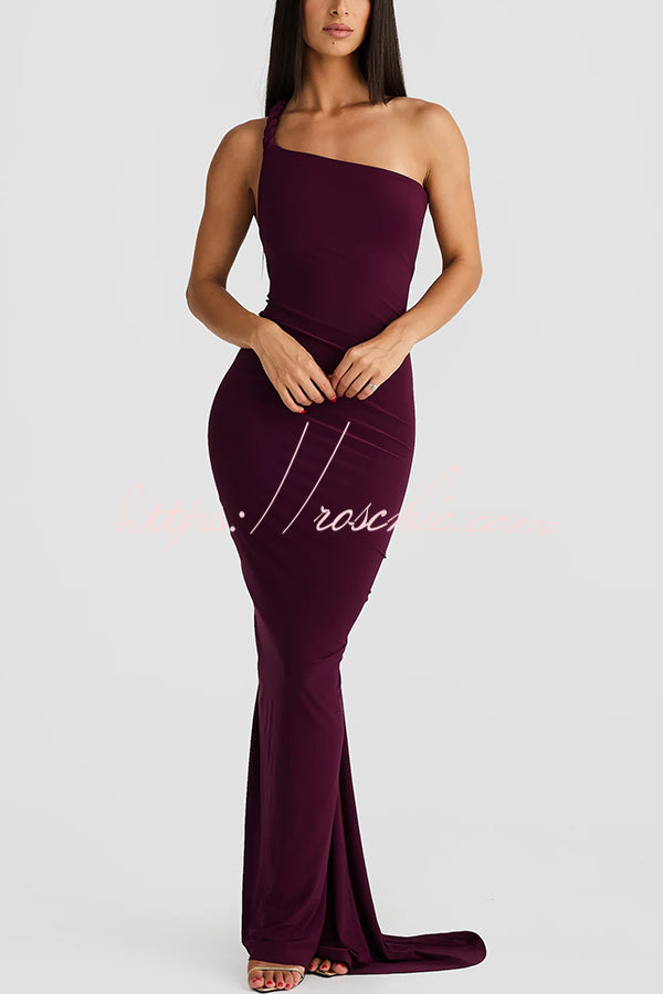 Sexy Halter Neck Open Back Pleated Slim Fit Maxi Dress