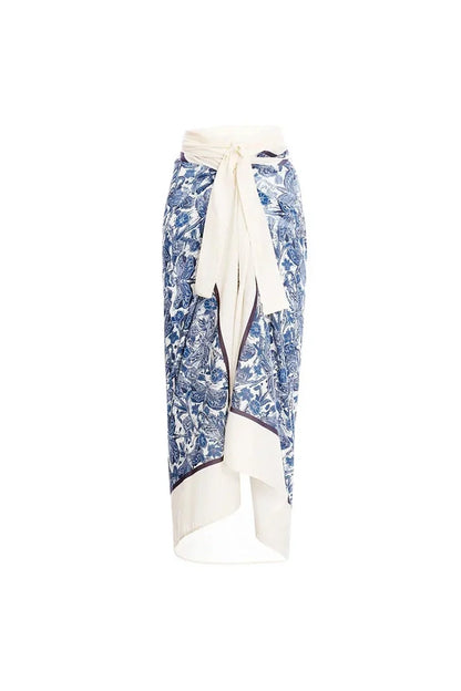 Blue Dragonfly Print Ruffle Bikini Set