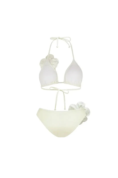 Halter 3D Floral Sexy Bikini Set