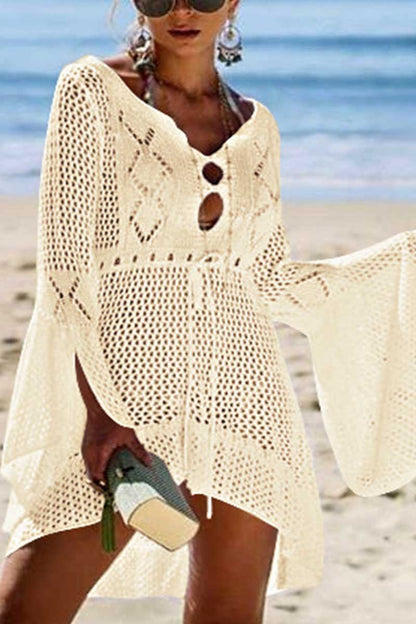 Pareo playero de punto hueco (4 colores)