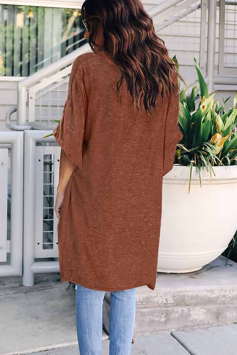 Camiseta casual de color liso (2 colores)