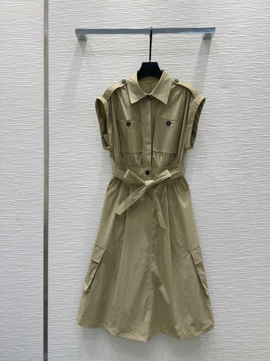 YSL 2025 Dress Beige Nylon