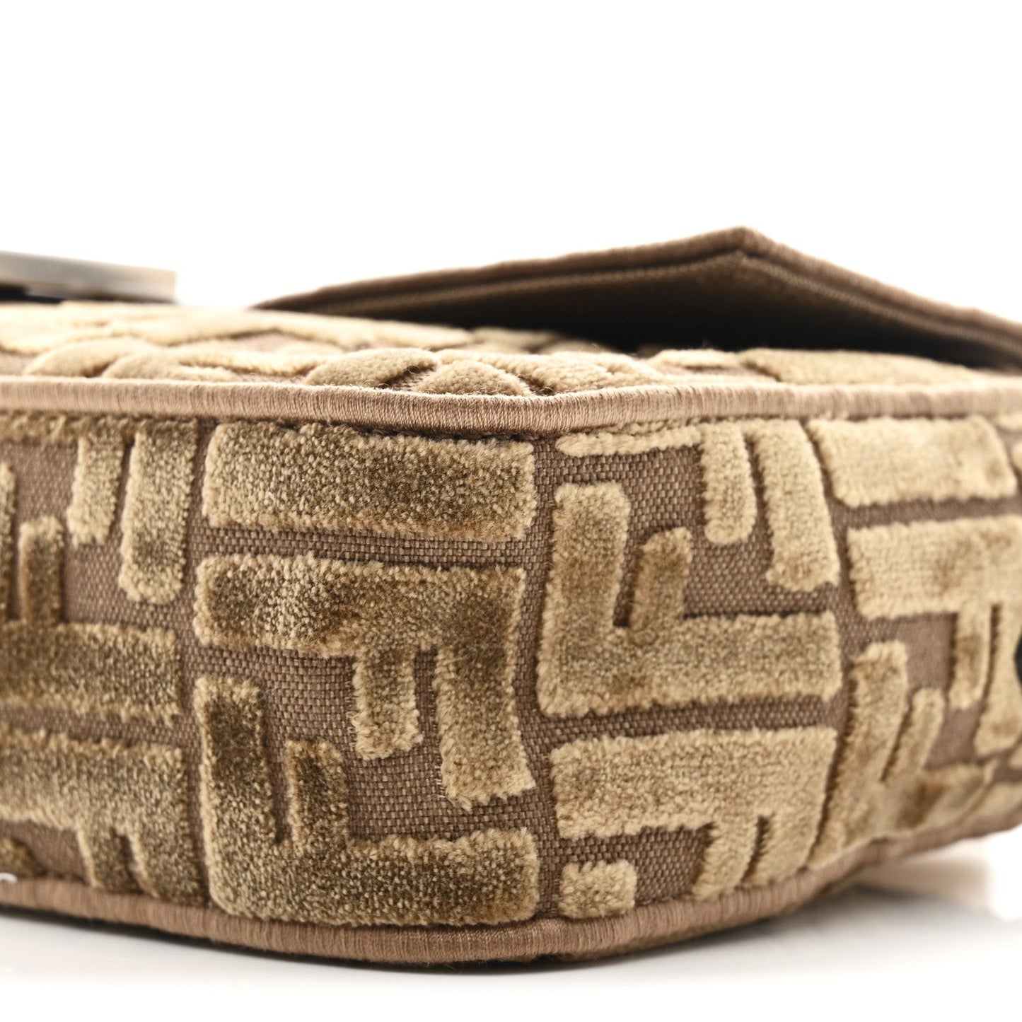 Velvet Jacquard Crystal FF Baguette Cappuccino