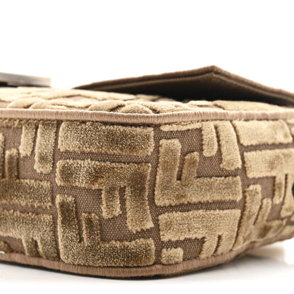 Velvet Jacquard Crystal FF Baguette Cappuccino