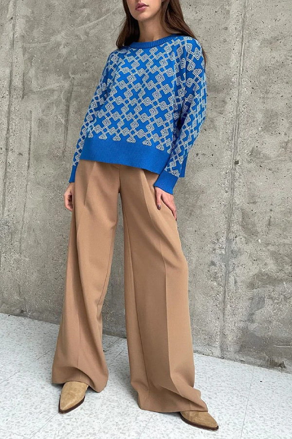 Suéter jacquard chic y de tendencia 