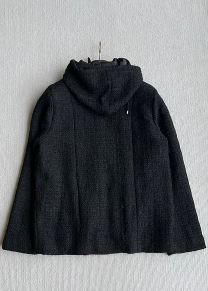 CC 25 Jacket Black Hooded Cotton 300144