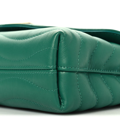 Calfskin New Wave Chain Bag MM NM  Emerald