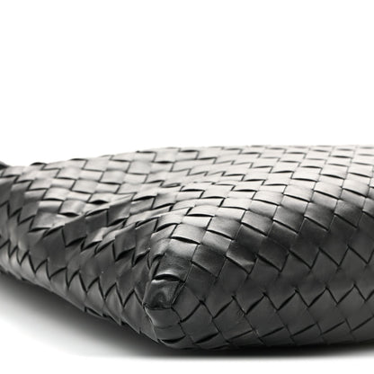 Calfskin Intrecciato Large Hop Black