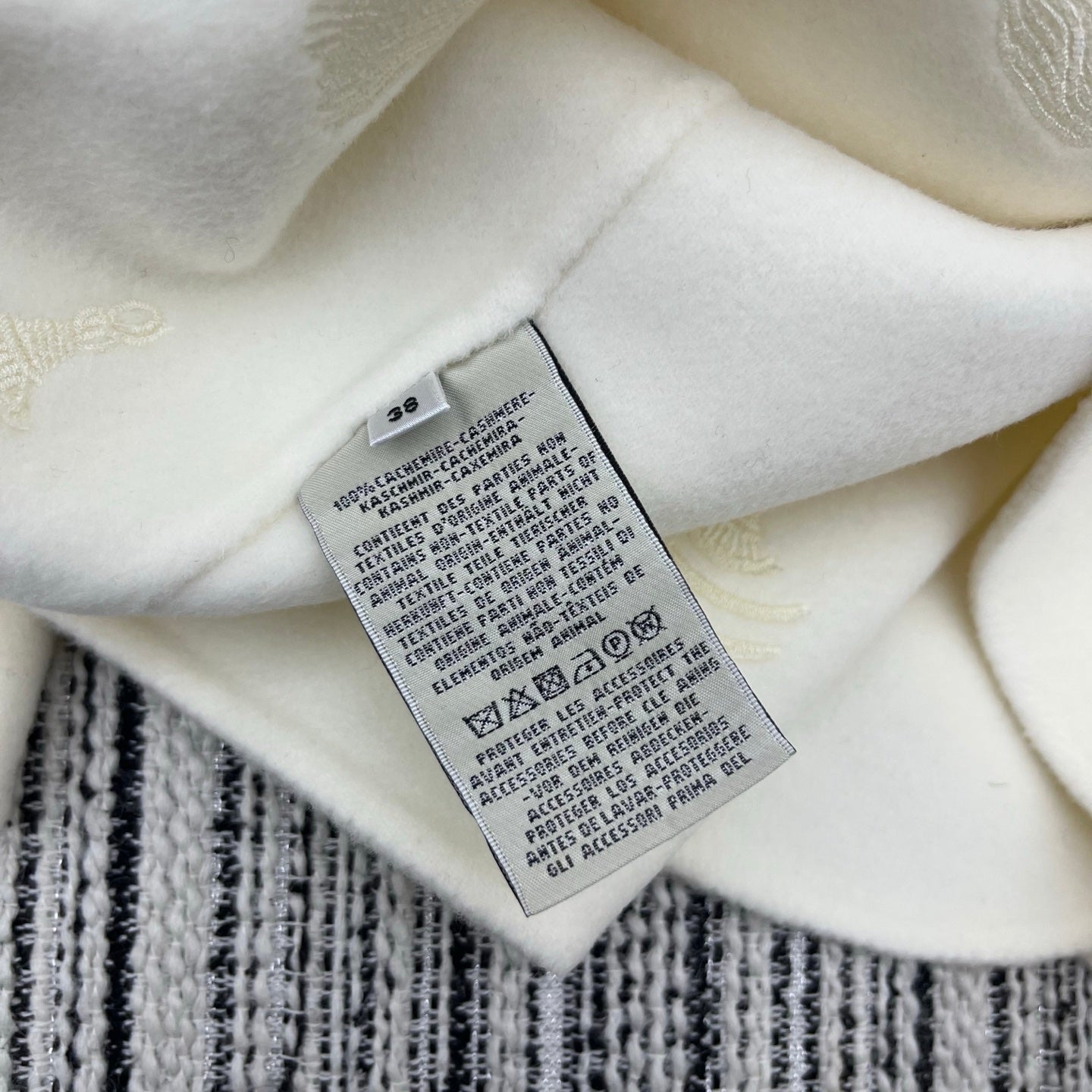 HM 25FW Hooded Double-faced White Cashmere Short Coat