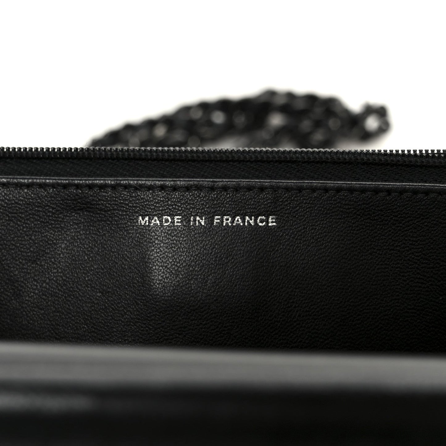 Lambskin Quilted Wallet On Chain WOC So Black