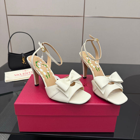 VT Bowow Sandal 95mm Ivory Leather