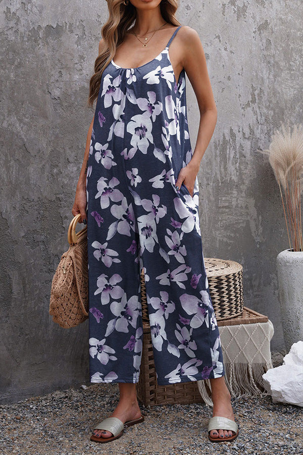 mono con estampado de tirantes