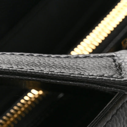 Caviar Quilted Grand Shopping Tote GST Black