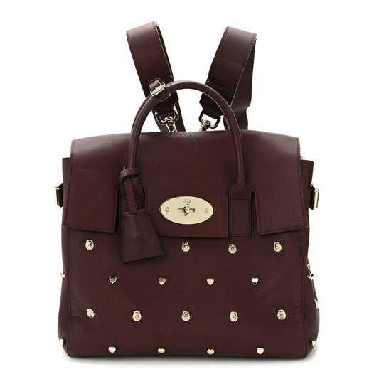 Calfskin Studded Medium Cara Delevingne Convertible Satchel Oxblood