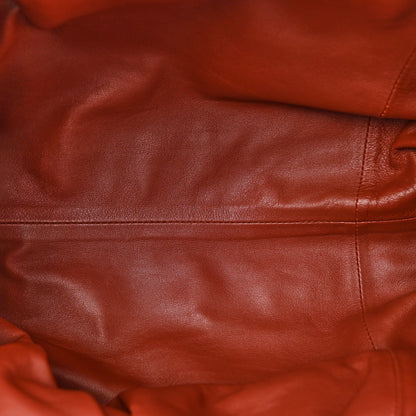 Smooth Butter Calf The Pouch Oversized Clutch Rust