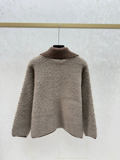 Chanel 2025 Jacket Brown and White Wool 716297