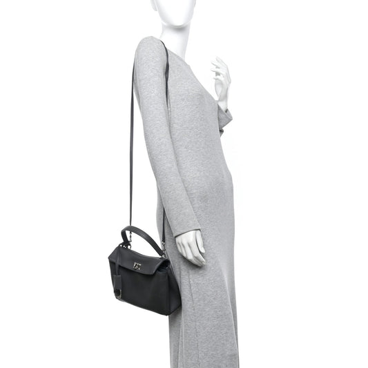 Natural Smooth Calfskin Mini Rodeo Top Handle Handbag Grey