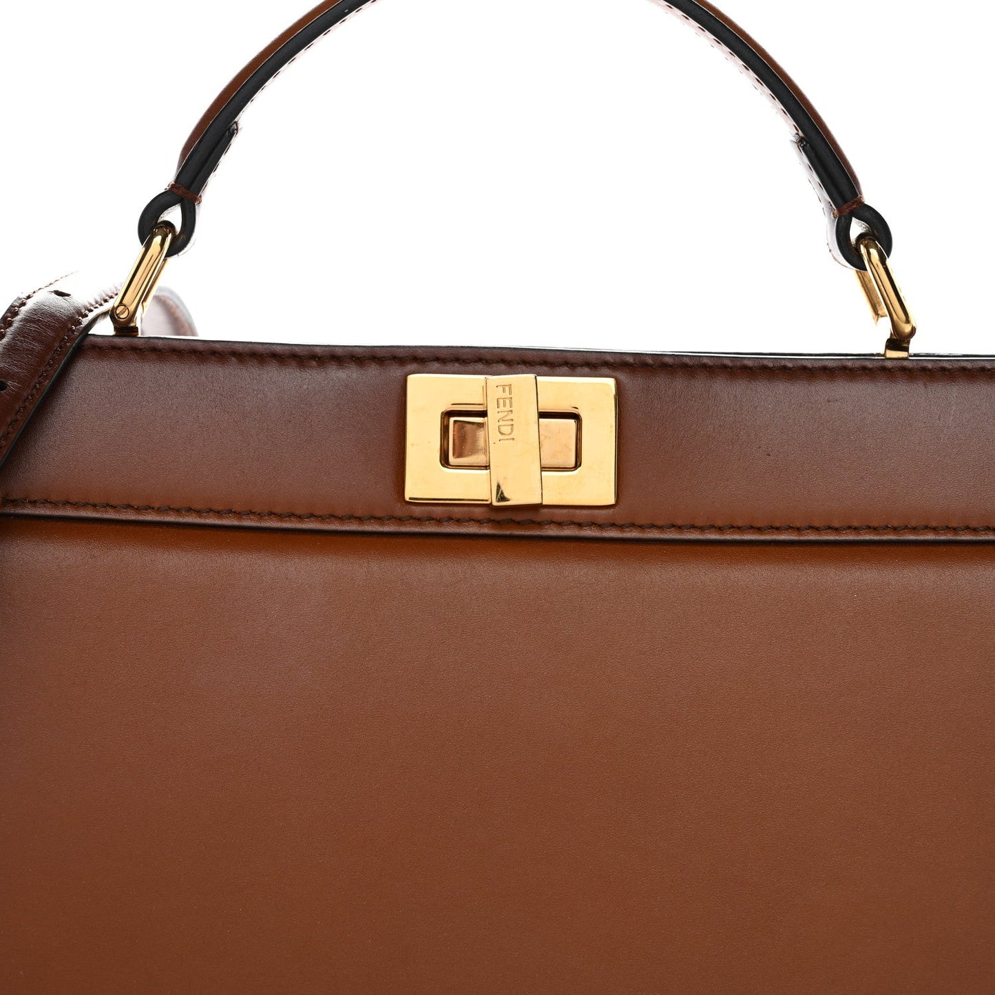 Vitello King Tamponato Medium Peekaboo I SEE U East West Satchel Cuoio