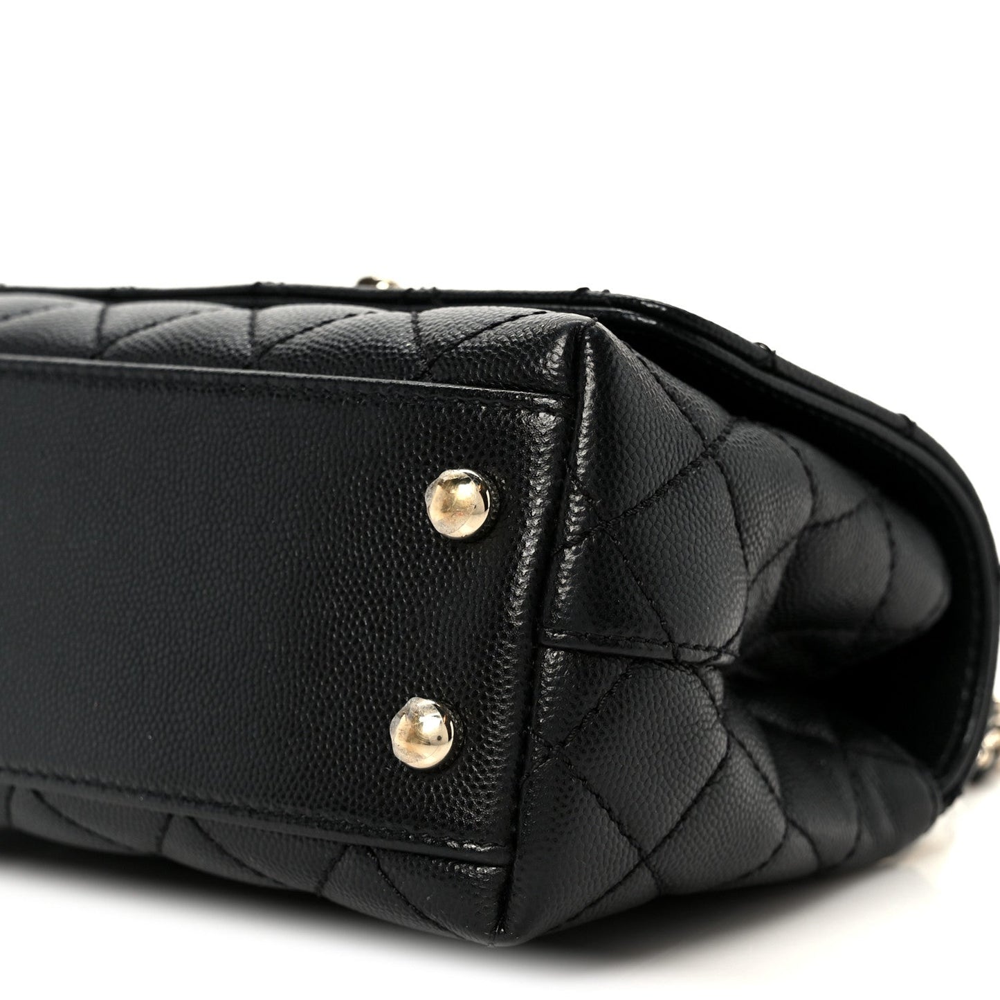 Caviar Quilted Extra Mini Coco Handle Flap Black