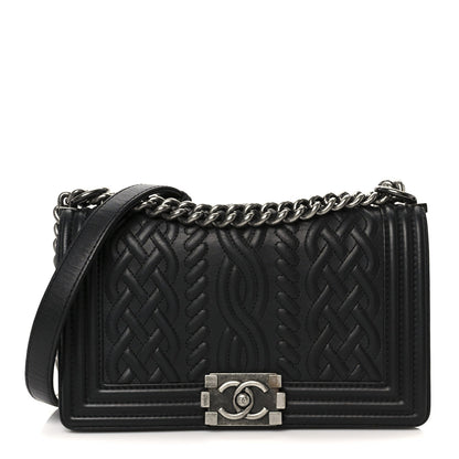 Lambskin Medium Celtic Boy Flap Black