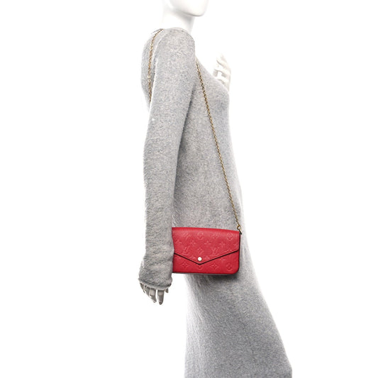 Empreinte Pochette Felicie Chain Wallet Scarlet