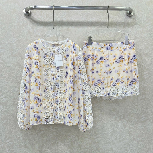 ZIMMER NEW PRINTED TOP AND SHORTS SET 269293