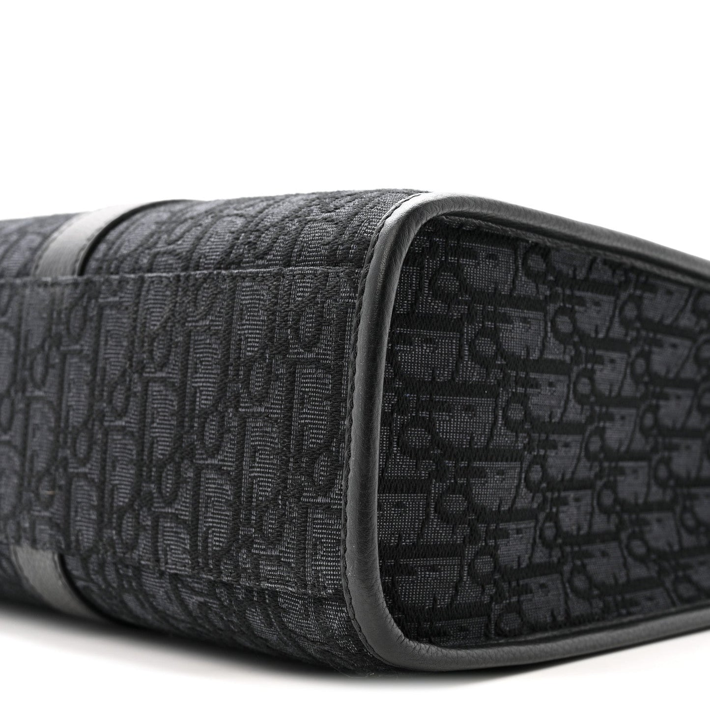 Oblique Grained Calfskin East West Tote Black