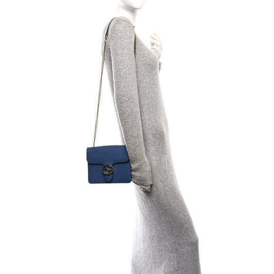 Dollar Calfskin Small Interlocking G Shoulder Bag Caspian
