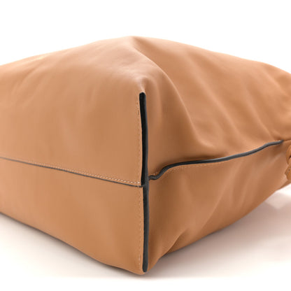 Calfskin Large Flamenco Knot Bag Warm Desert
