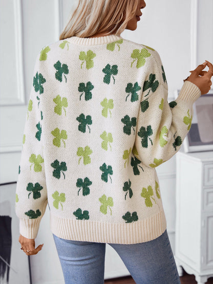 Suéter con trébol del Día de San Patricio 