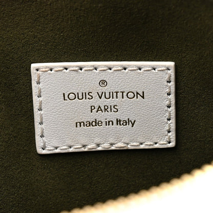 Lambskin Embossed Monogram Coussin BB White