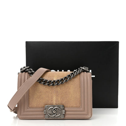 Galuchat Stingray Small Boy Flap Light Pink