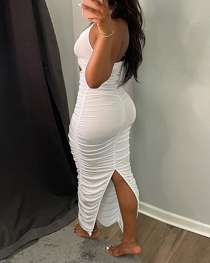 Sling Pleated Dress