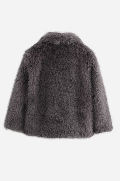 Chaqueta con cuello chal de piel sintética Lucy 
