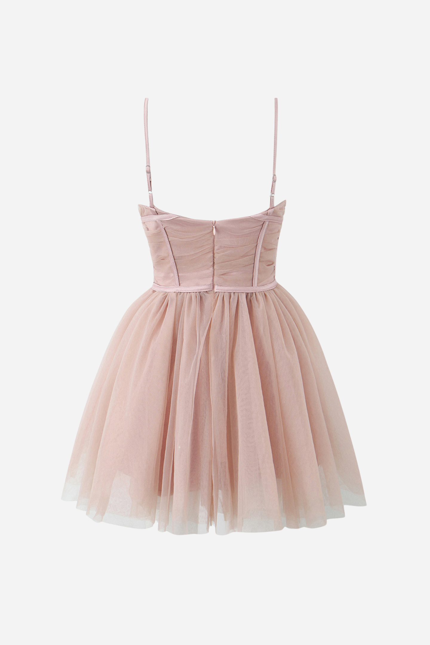 Vestido lencero mini de malla con lazo Myrna 