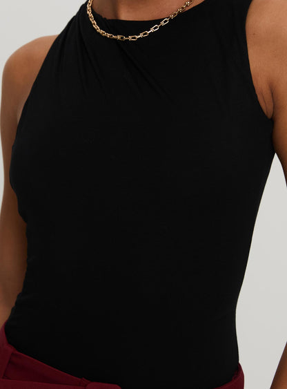 Centre Stage Cut Out Bodysuit Black