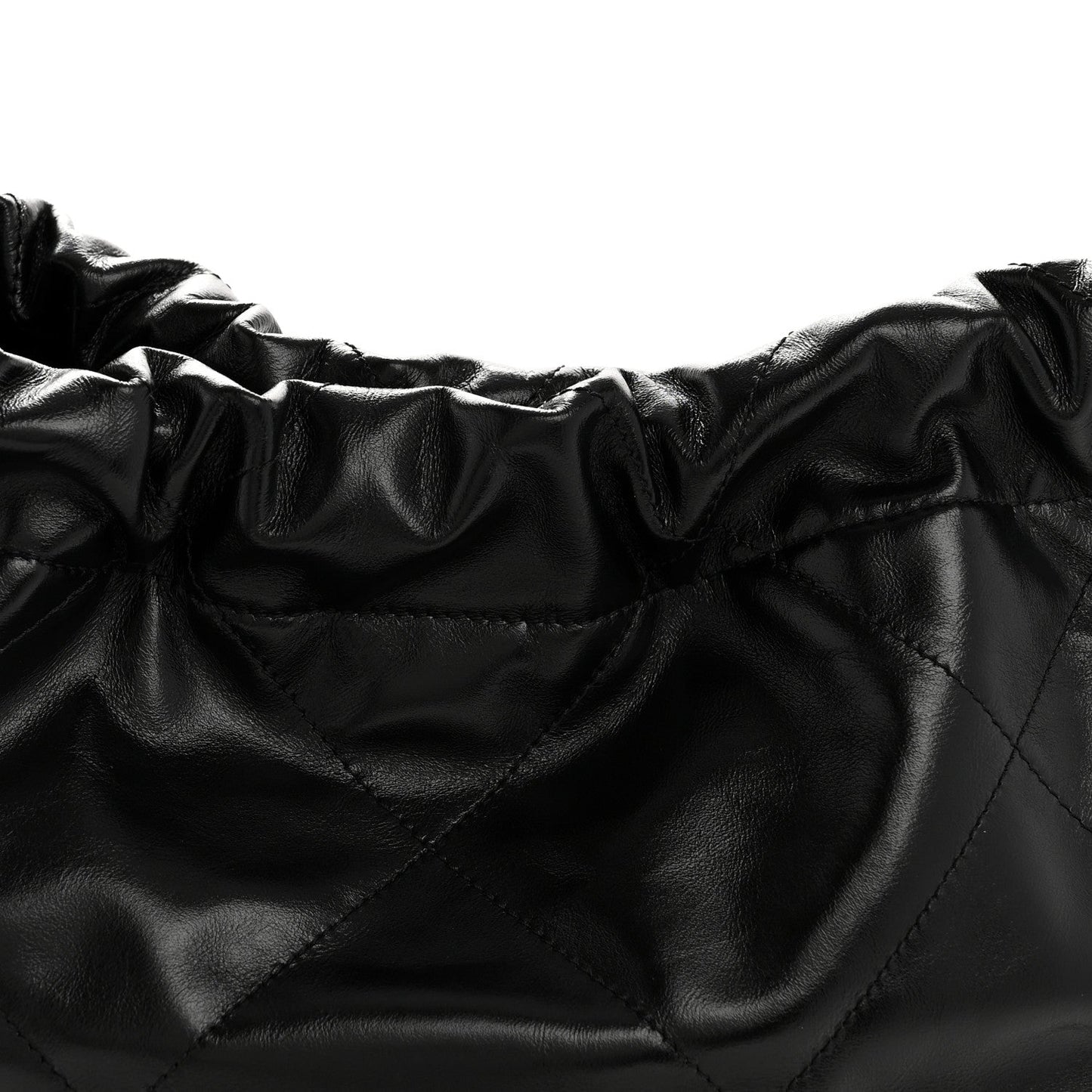 Shiny Calfskin Quilted Small Chanel 22 Black
