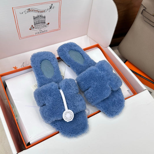 HM Oran Sandal Blue Wool 598199