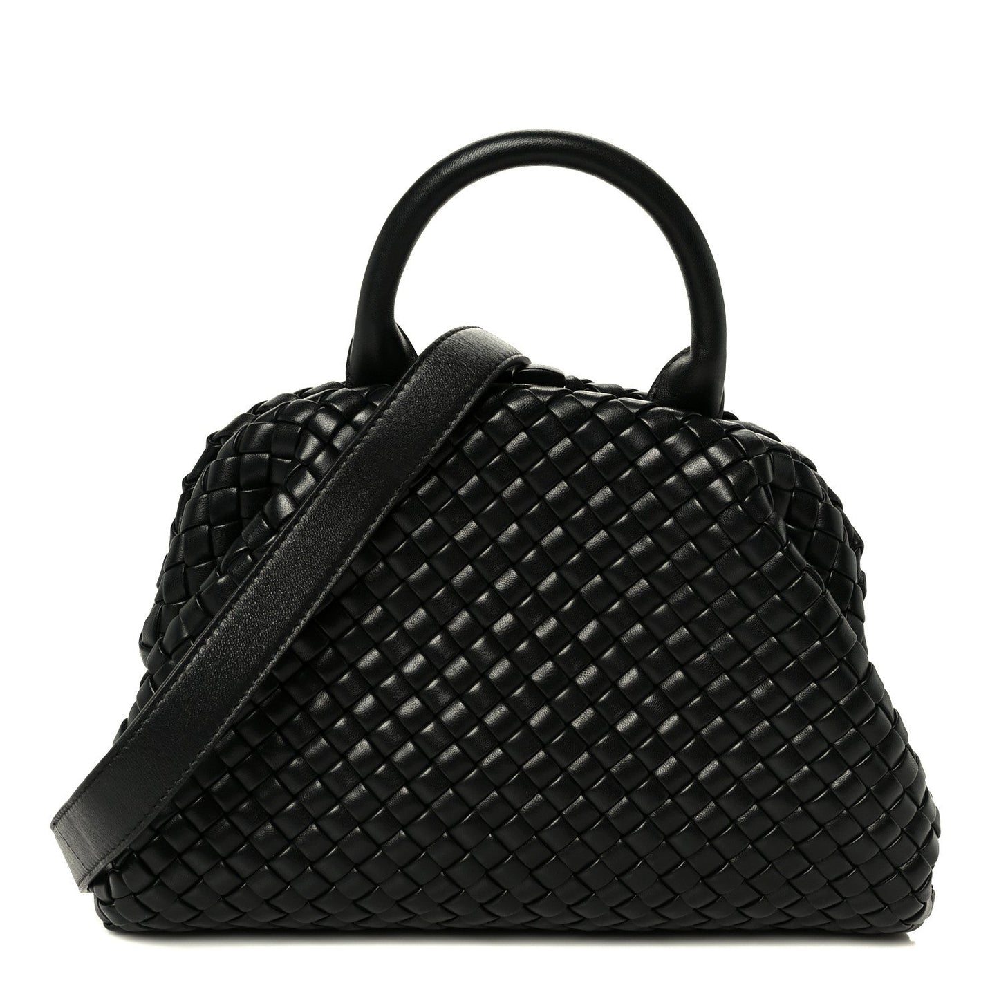 Nappa Intrecciato Small Padded The Handle Tote Black