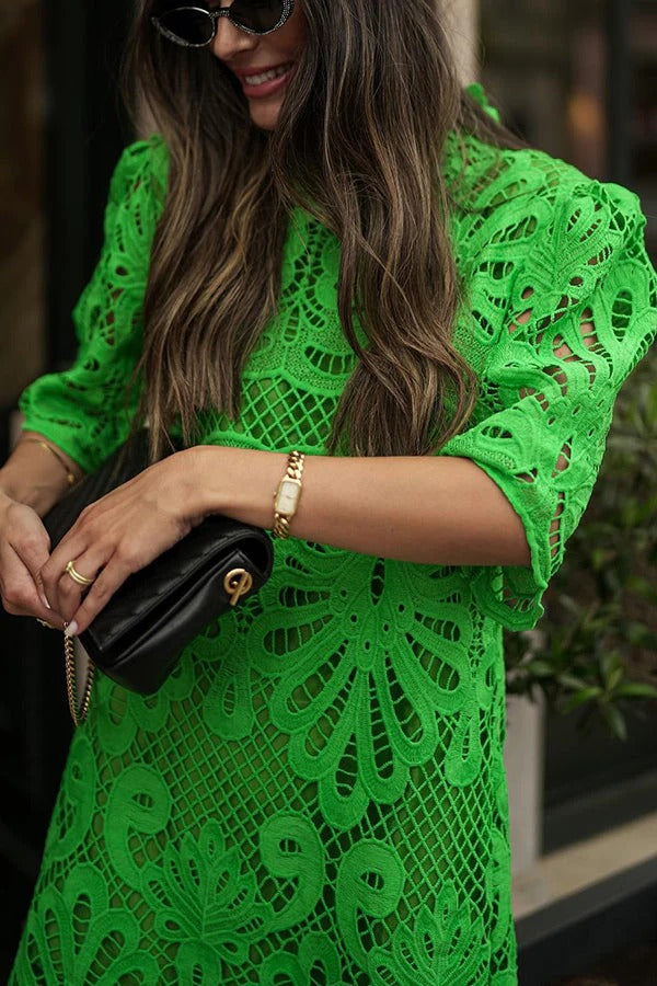 Vestido mini de encaje de crochet Reason To Smile